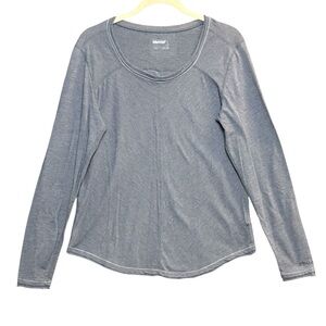 Marmot Women’s Long Sleeve Gray Cotton Poly Blend T-Shirt Hiking Sz L